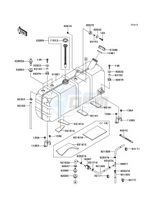 MULE 4010 DIESEL 4x4 KAF950FCF EU drawing Fuel Tank