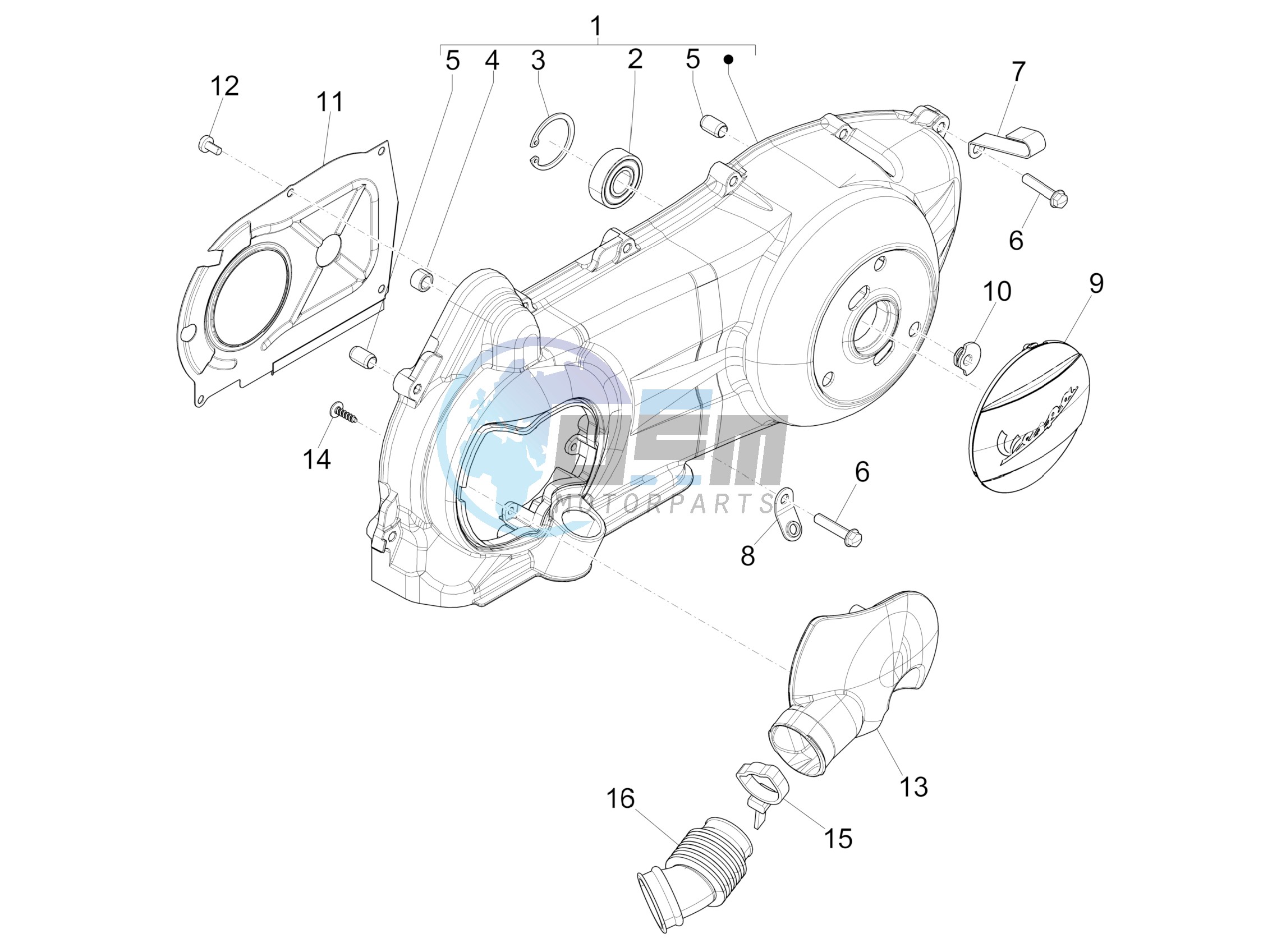 Crankcase cover - Crankcase cooling