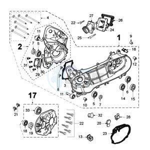 LUDIX 10 RBA ONE drawing CRANKCASE