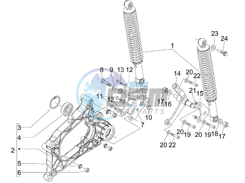 Rear suspension - Shock absorbers