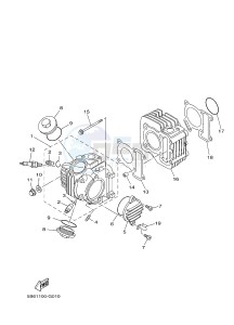 TT-R110E (B51F) drawing CYLINDER HEAD