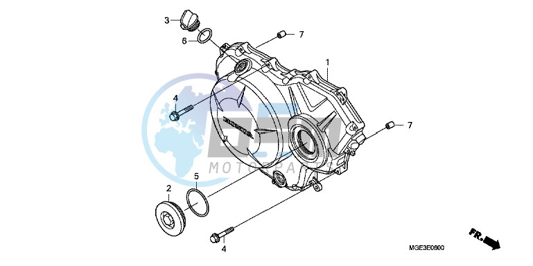 RIGHT CRANKCASE COVER (VFR1200F)