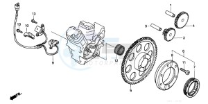 VT600CD 400 drawing PULSE GENERATOR/ STARTING CLUTCH