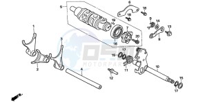 VFR800 drawing GEARSHIFT DRUM