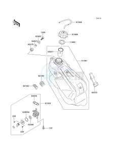 KX 125 L [KX125] (L3) [KX125] drawing FUEL TANK