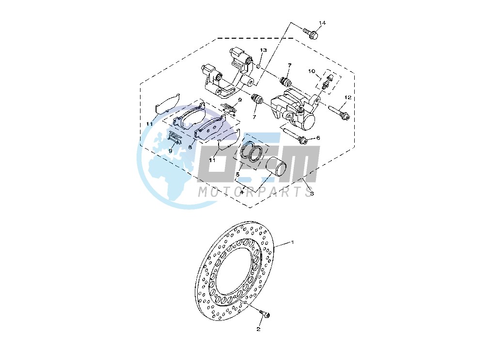 REAR BRAKE CALIPER