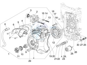 GTV 125 4T Navy (Euro 3) drawing Flywheel magneto cover - Oil filter