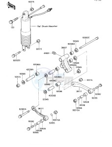 ZX 600 C [NINJA 600R] (C1-C2) [NINJA 600R] drawing REAR SUSPENSION