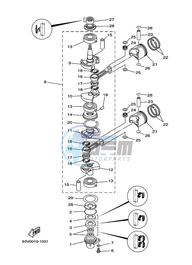 CRANKSHAFT--PISTON