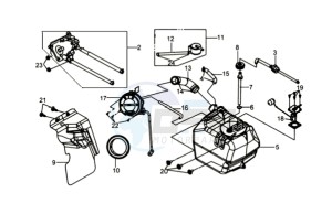 GTS 125 EVO drawing FUEL TANK - FUEL CUT