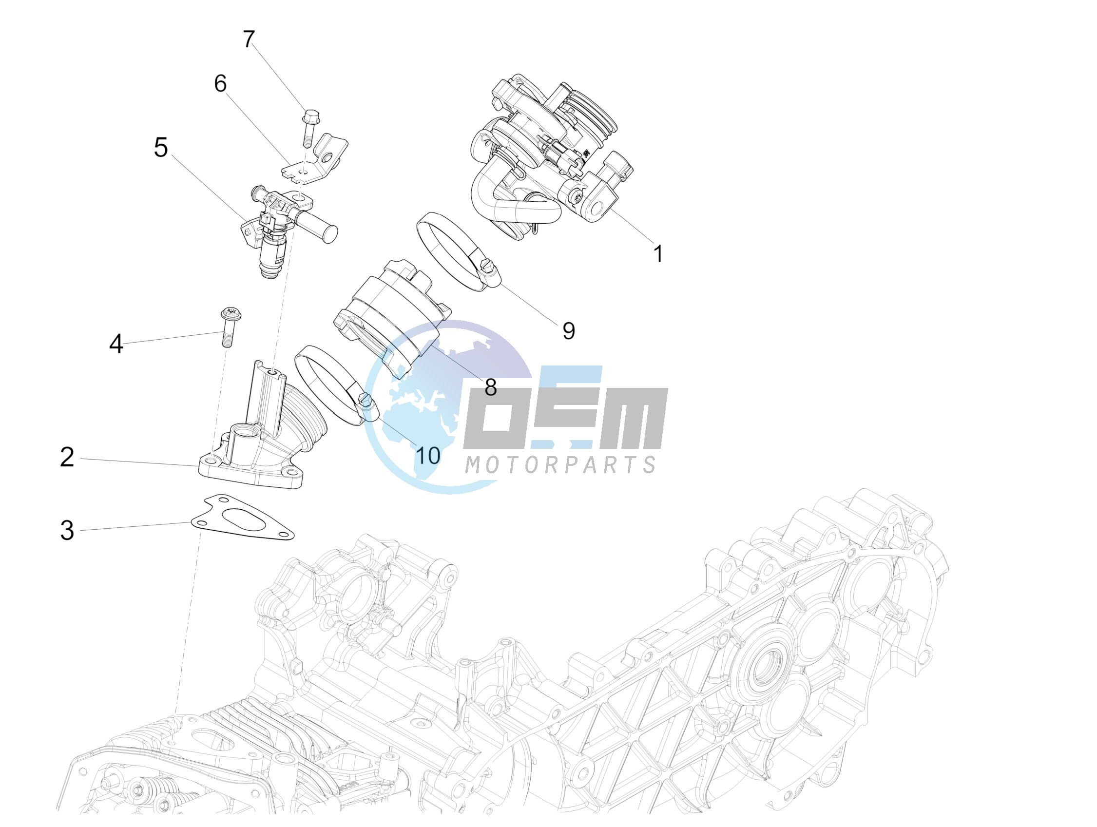 Throttle body - Injector - Union pipe