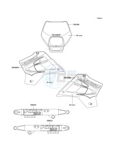 KDX 200 H [KDX200] (H6-H9) [KDX200] drawing DECALS-- KDX200-H9- -