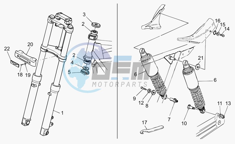 F.fork-r.shock absorber