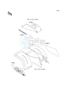 KLF 300 C [BAYOU 300 4X4] (C5-C9) [BAYOU 300 4X4] drawing DECALS-- GREEN- --- KLF300-C8- -