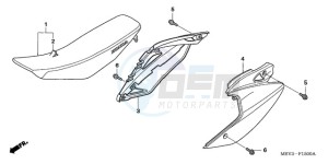 CRF450X9 Europe Direct - (ED) drawing SEAT/SIDE COVER