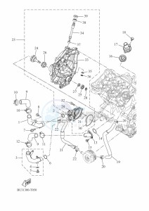 XSR700 MTM690 (BJV1) drawing WATER PUMP