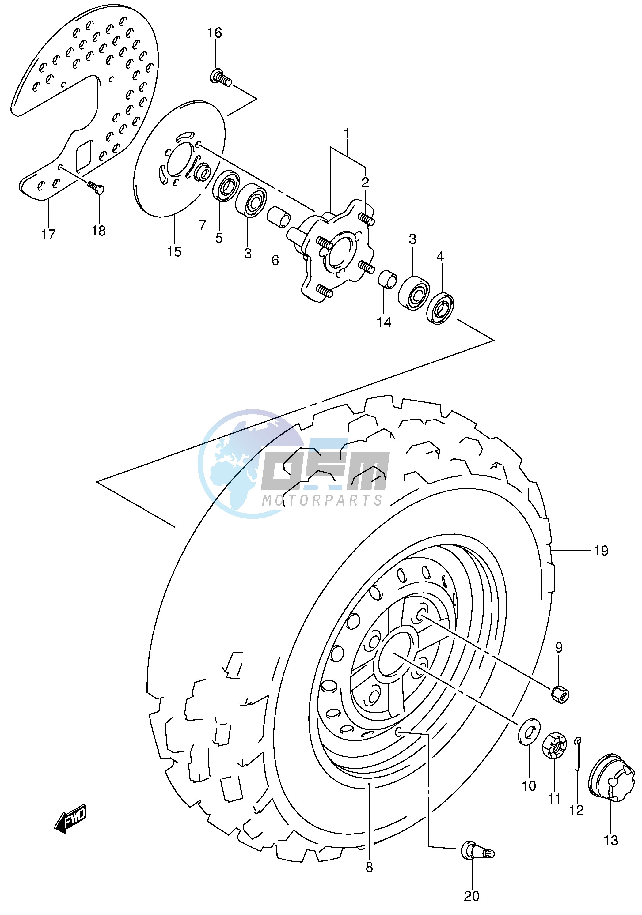 FRONT WHEEL (MODEL K4 K5 K6)