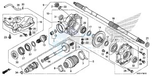 TRX420FA1H TRX420 ED drawing REAR FINAL GEAR