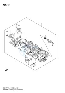 GSX-R750 (E3) drawing THROTTLE BODY (GSX-R750L1 E3)