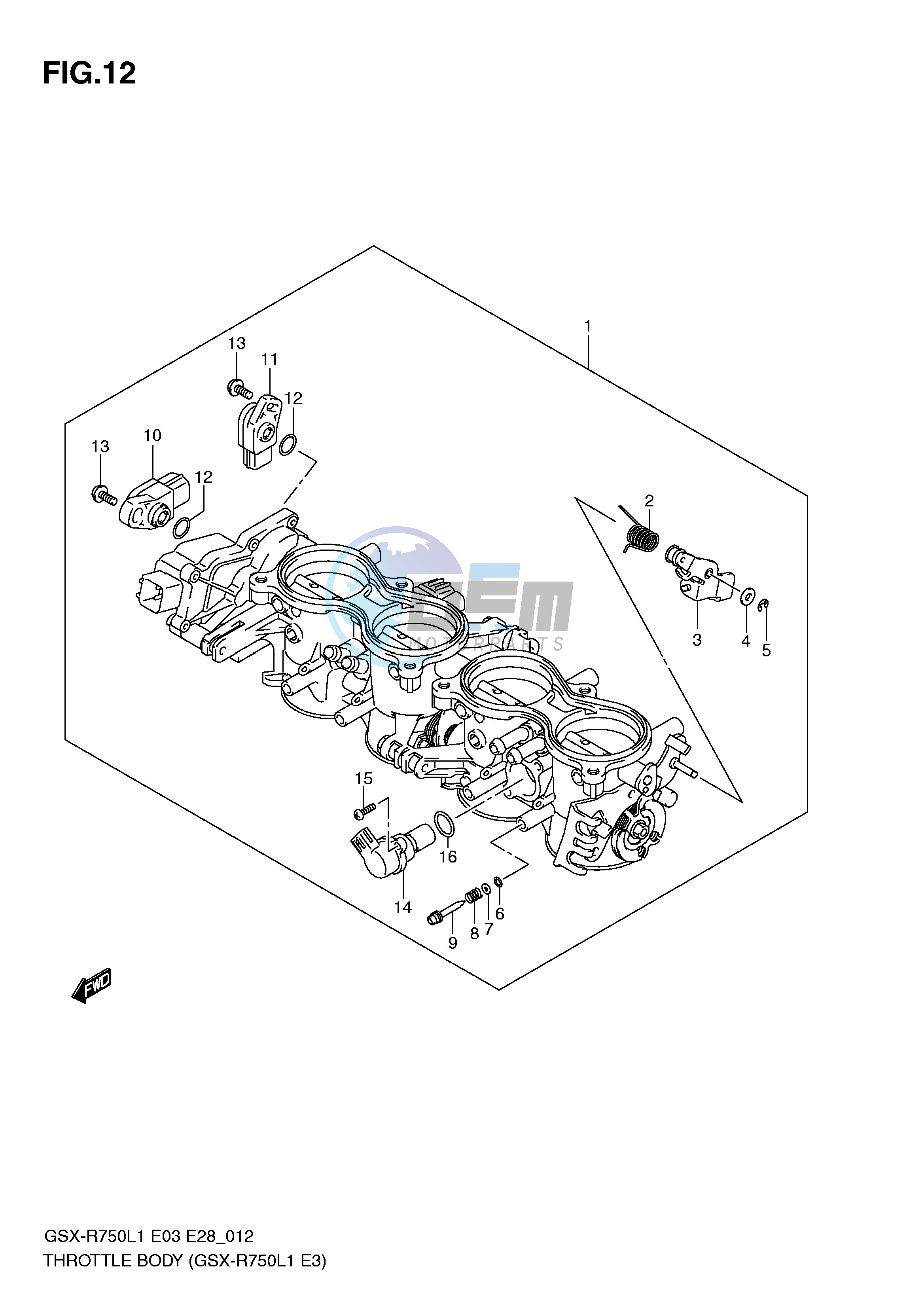 THROTTLE BODY (GSX-R750L1 E3)