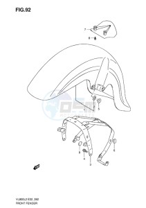 VL800 INTRUDER EU drawing FRONT FENDER