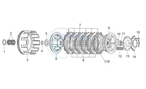 RS 125 (eng. 123cc) drawing Clutch