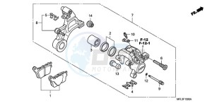 CBR1000RA9 Korea - (KO / ABS MME) drawing REAR BRAKE CALIPER