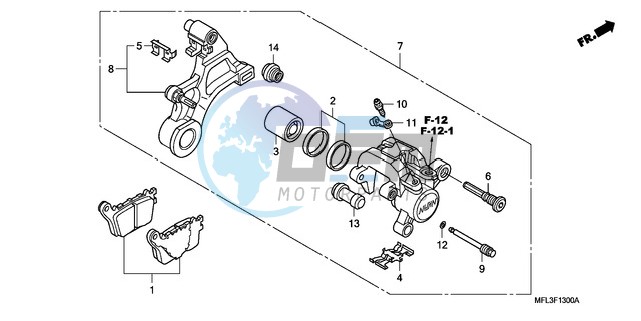 REAR BRAKE CALIPER