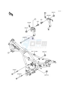 EX 250 F [NINJA 250R] (F10-F14) [NINJA 250R] drawing FRAME FITTINGS