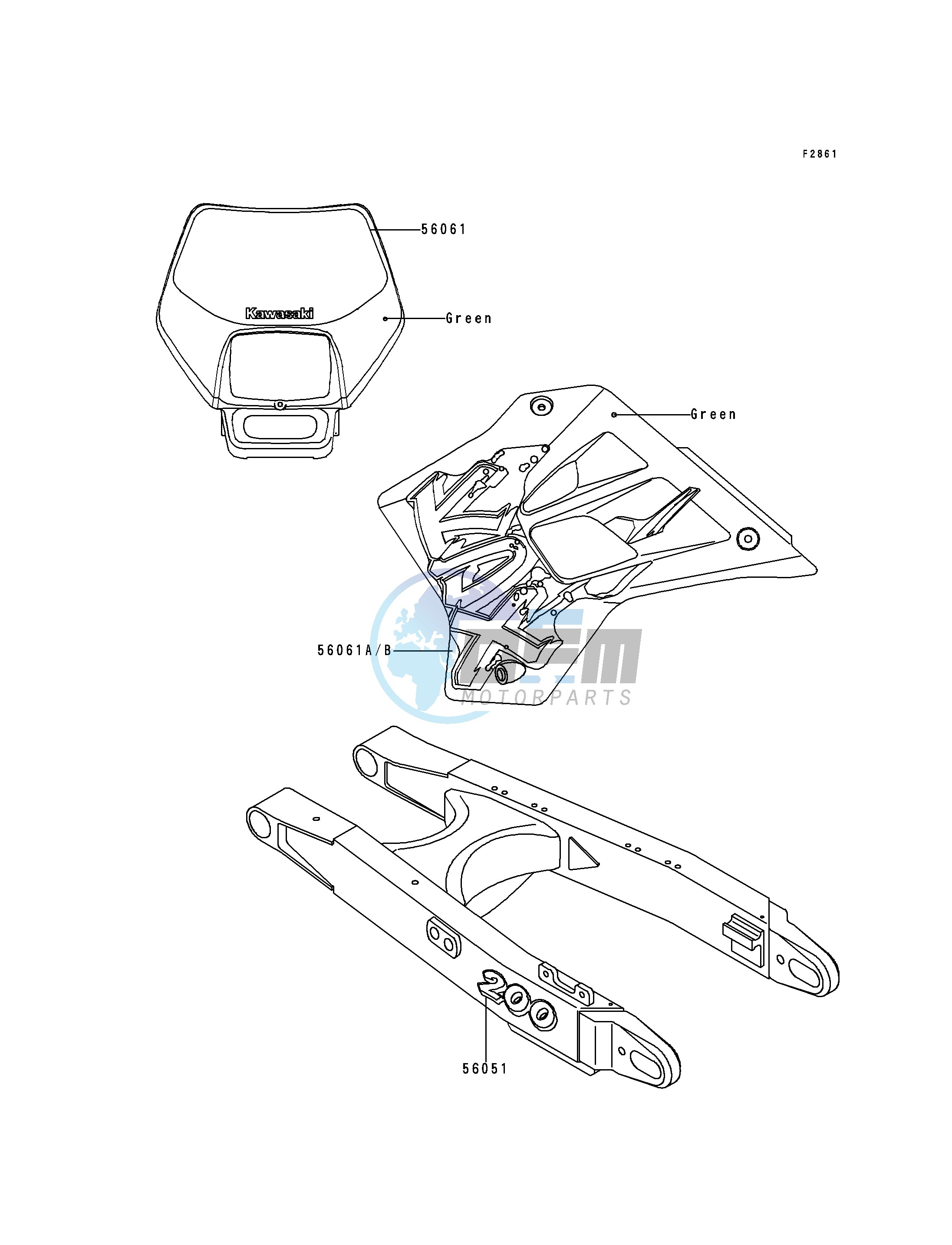 DECALS-- KDX200-H1- -