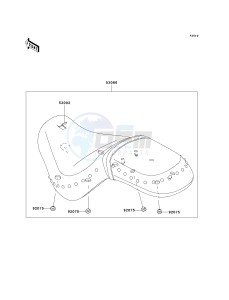 VN 900 D[VULCAN 900 CLASSIC LT] (6F-9F) D7F drawing SEAT