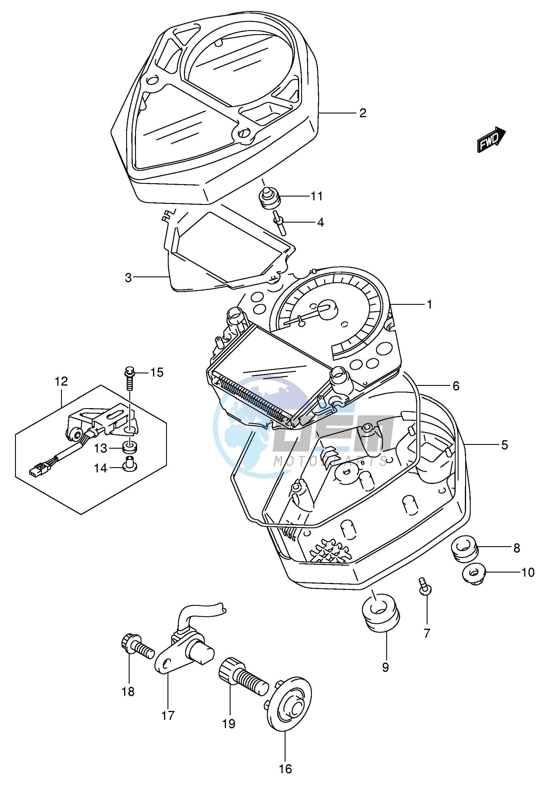 SPEEDOMETER (SV1000SK5 S1K5 S2K5)