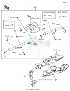 Z650 ER650HJF XX (EU ME A(FRICA) drawing Accessory(Topcase Bracket)