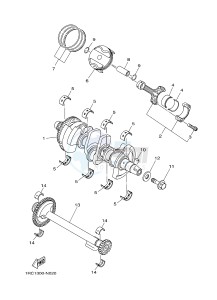 MT09 900 (1RC1 1RC2) drawing CRANKSHAFT & PISTON