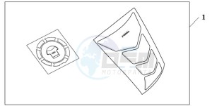 CBF1000T9 Ireland - (EK) drawing TANKPAD / FUEL LID COVER