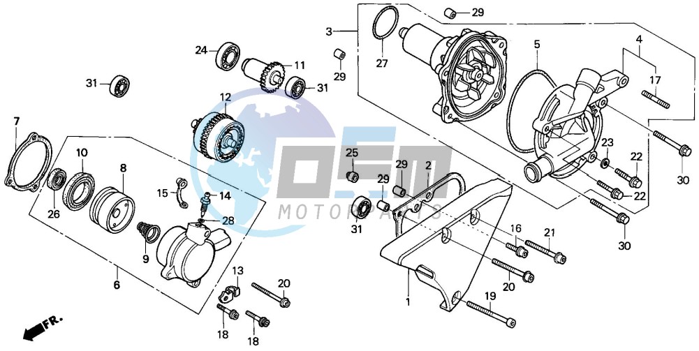 WATER PUMP (VT1100CS/CT)