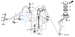 CB600FB drawing REAR BRAKE MASTER CYLINDER (CB600F/ F3)