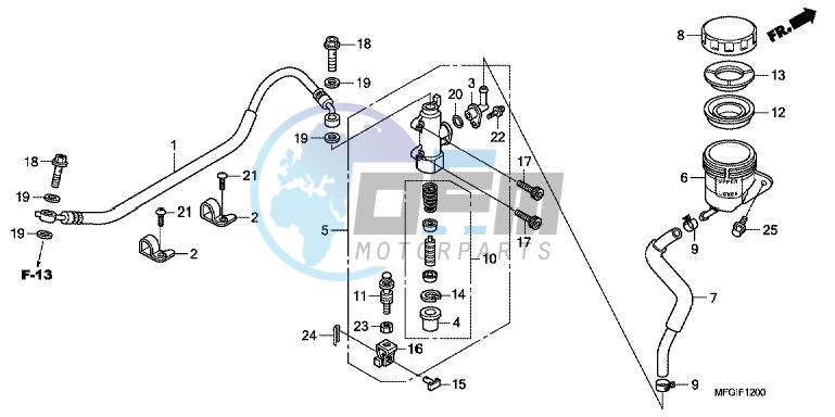 REAR BRAKE MASTER CYLINDER (CB600F/ F3)