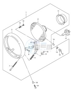 GZ125 (P19) drawing HEADLAMP (MODEL K3 P19)