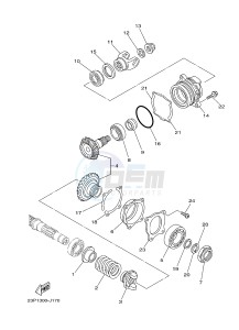 XT1200ZE SUPER TENERE ABS (2KBD 2KBE) drawing MIDDLE DRIVE GEAR