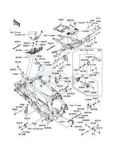 KFX450R KSF450BEF EU drawing Frame Fittings