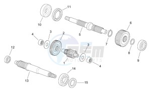 Leonardo 250 (eng. Yamaha) drawing Transmission