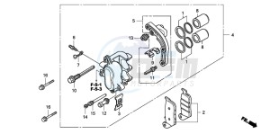 FJS600A SILVER WING drawing REAR BRAKE CALIPER