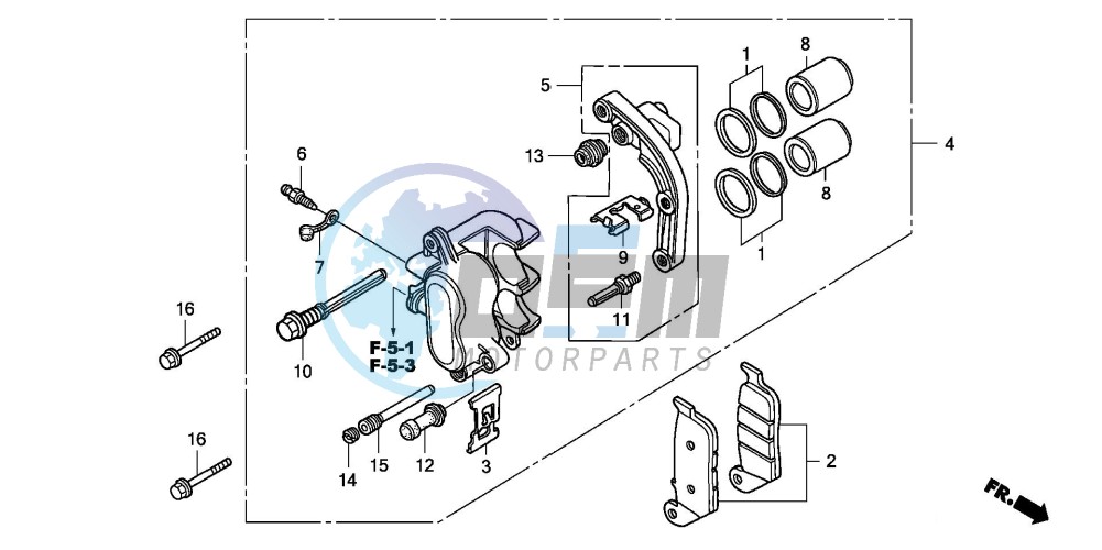 REAR BRAKE CALIPER