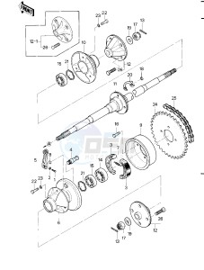 KLT 200 B [KLT200] (B1) | SOLID AXLE [KLT200] drawing REAR AXLE_BRAKE_CHAIN