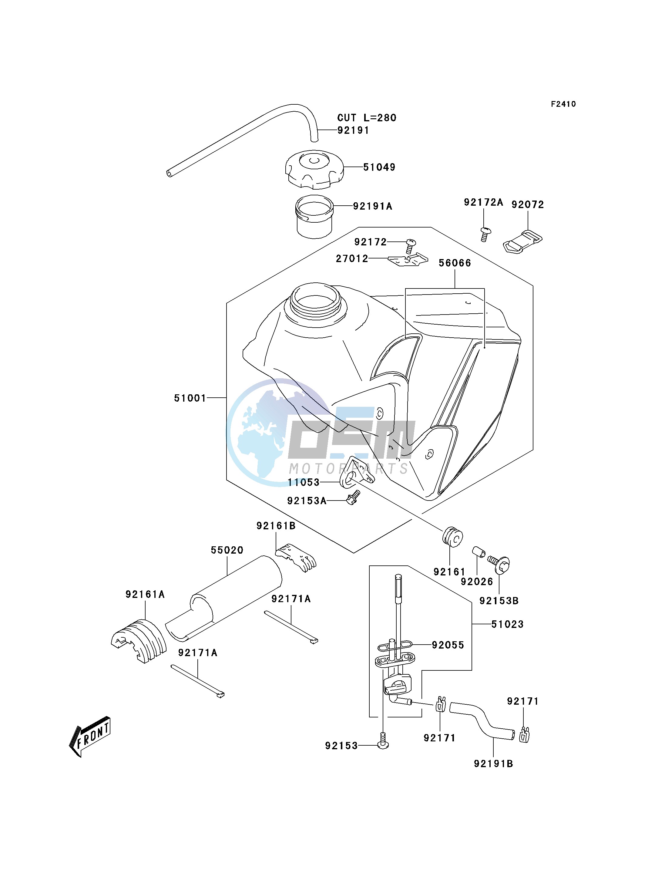 FUEL TANK-- KLX400-B1- -