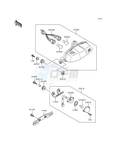 ZX 900 B [NINJA ZX-9R] (B4) [NINJA ZX-9R] drawing TAILLIGHT-- S- -