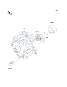 KVF 360 A [PRAIRIE 360 4X4] (A6F-A9F) A7F drawing FRONT HUB