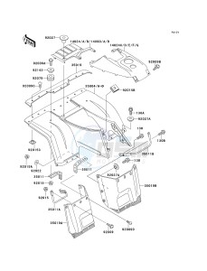 KLF 300 C [BAYOU 300 4X4] (C5-C9) [BAYOU 300 4X4] drawing FRONT FENDER-- S- -