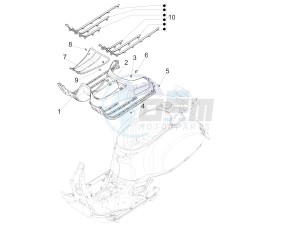 GTS 125 GTS SUPER 125 4T IE ABS E4 (EMEA) drawing Central cover - Footrests